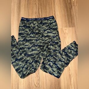 Calvin Klein Kids Camouflage Pants - Green and Navy